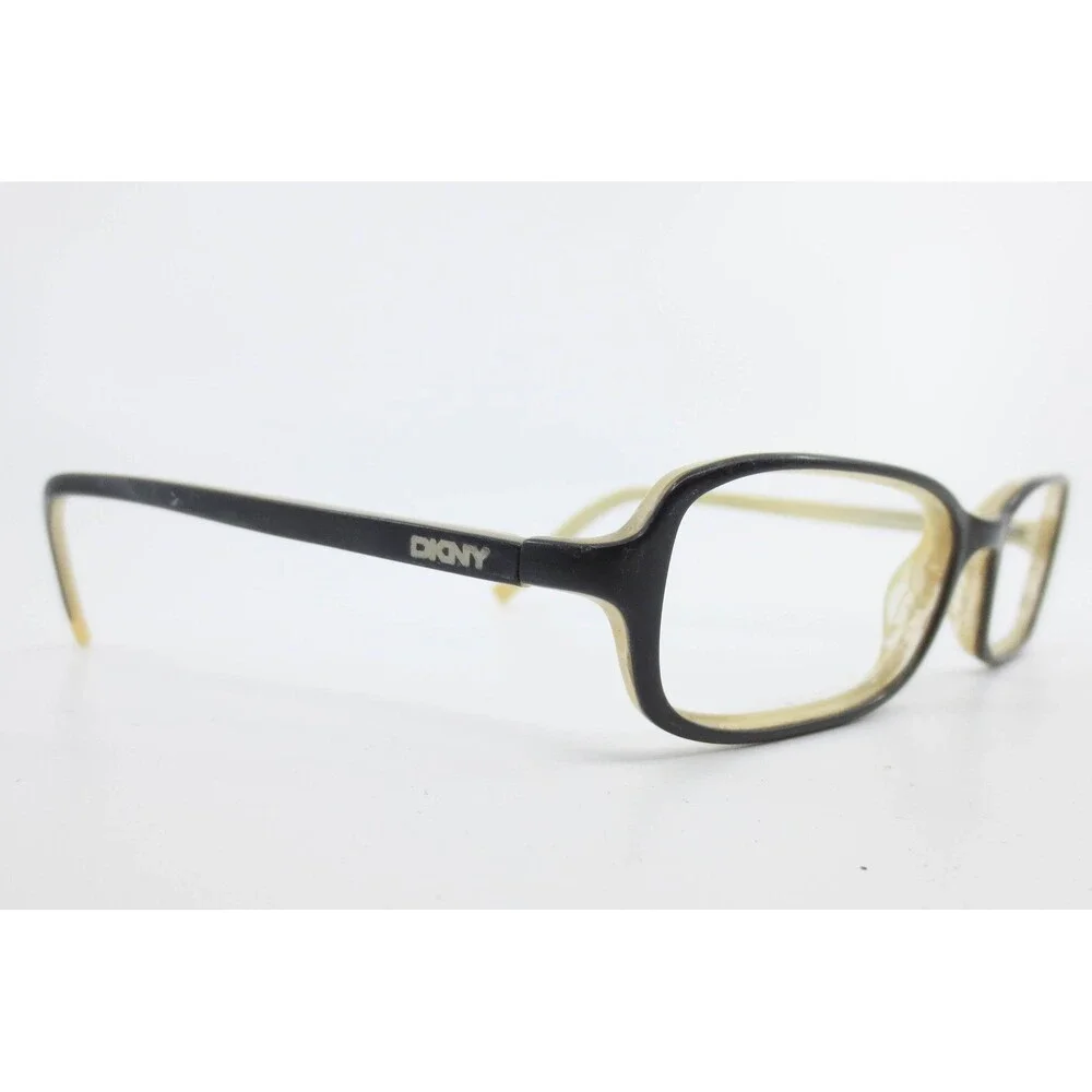 DKNY Eyeglasses Black Cream Rectangular Frames 16 135 37161